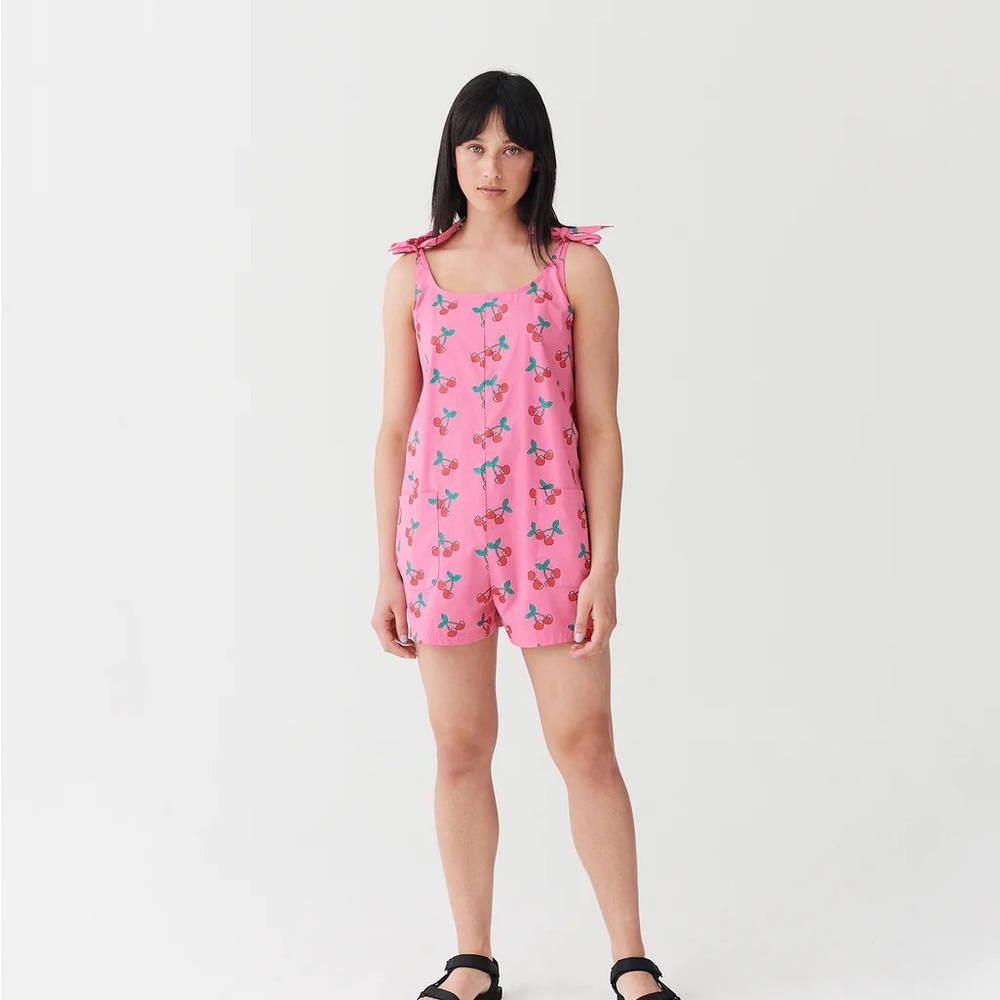 lazy oaf size 8 cherry romper NWT